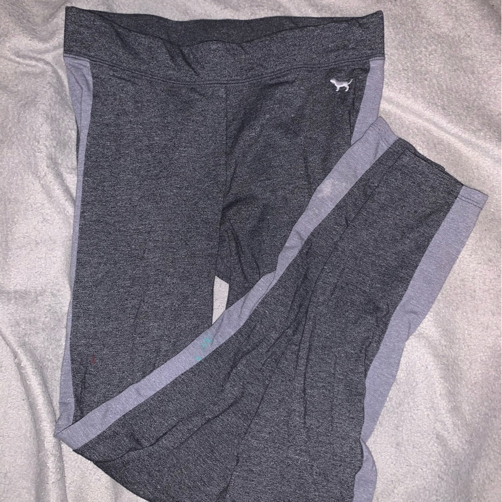Gray, PINK Leggings, Size small, Good condition.